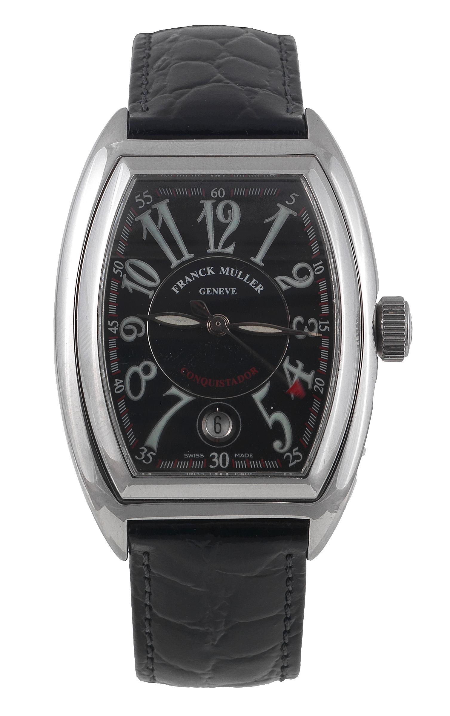 Franck Muller Ref. 8005 Conquistador Stainless Steel Wristwatch In Excellent Condition In Firenze, IT