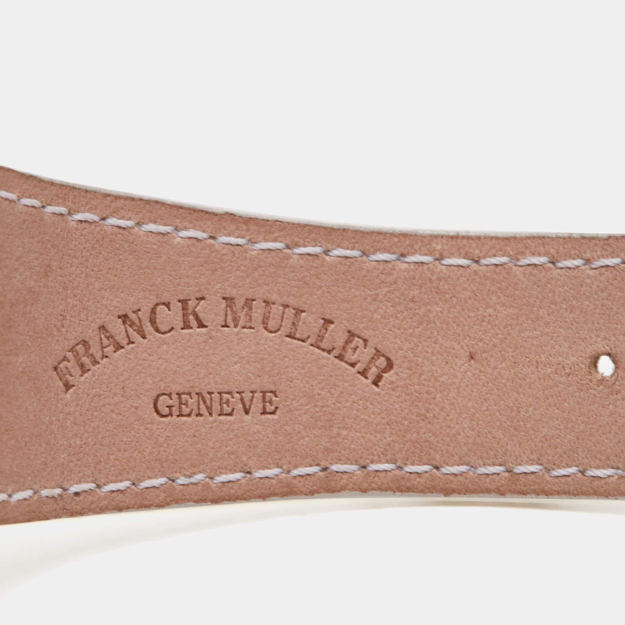 Franck Muller Silver 18k Rose Gold Stainless Steel Alligator Master Square 6000 3