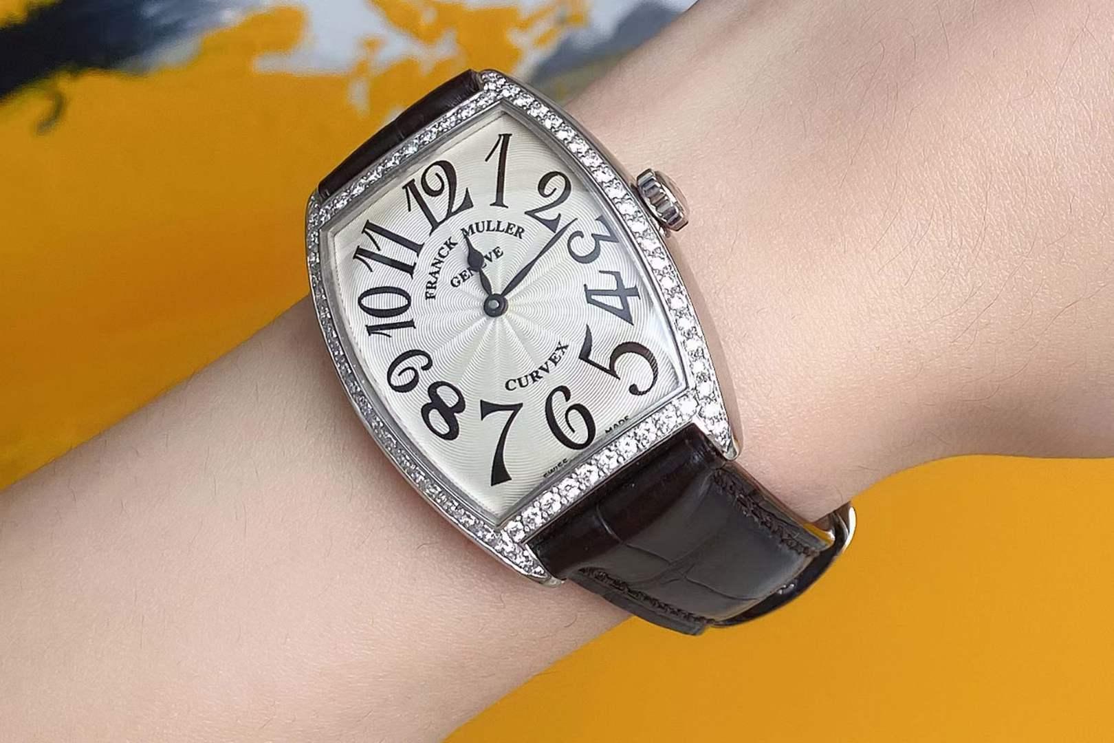 Women's or Men's Franck Muller Stainless Diamond Cintree Curvex Silver Watch