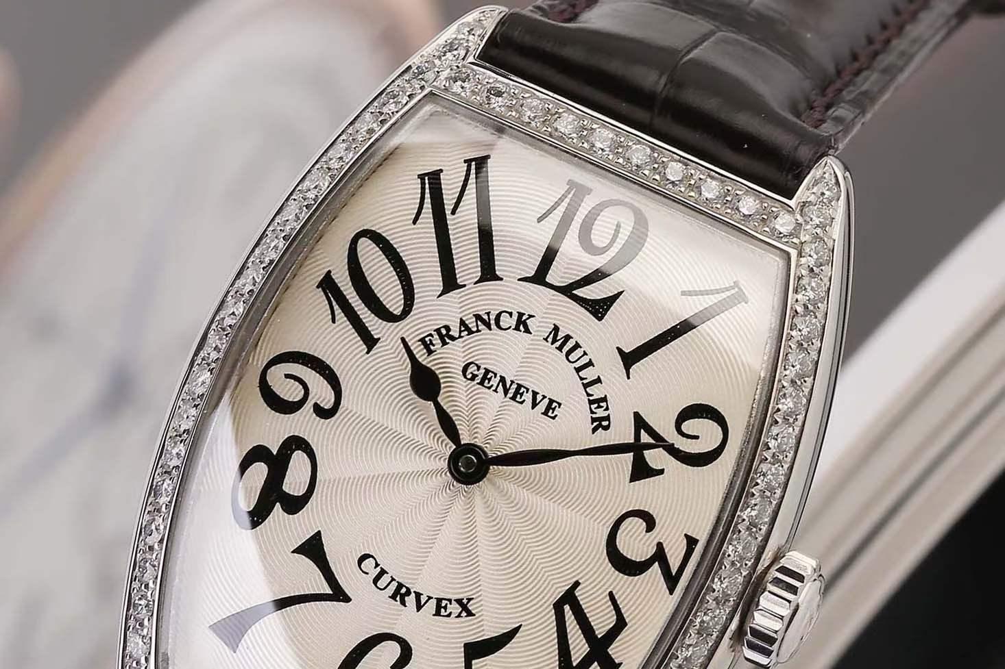 Franck Muller Stainless Diamond Cintree Curvex Silver Watch 1