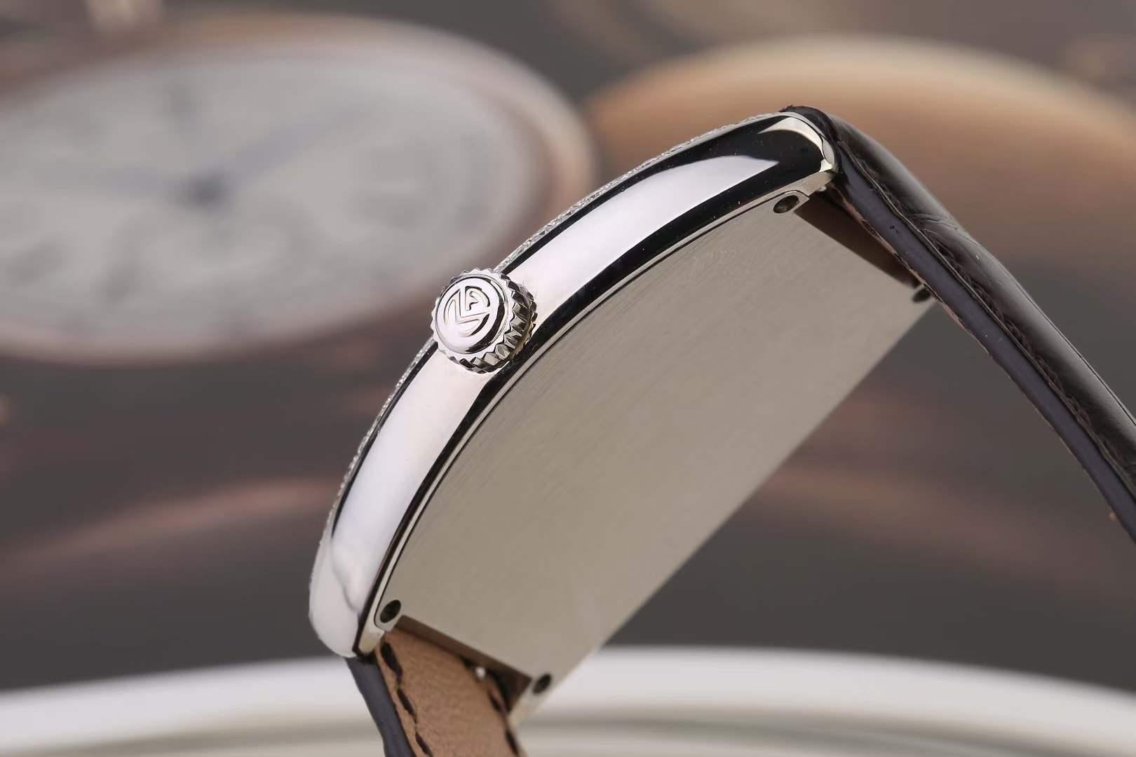 Franck Muller Stainless Diamond Cintree Curvex Silver Watch 2