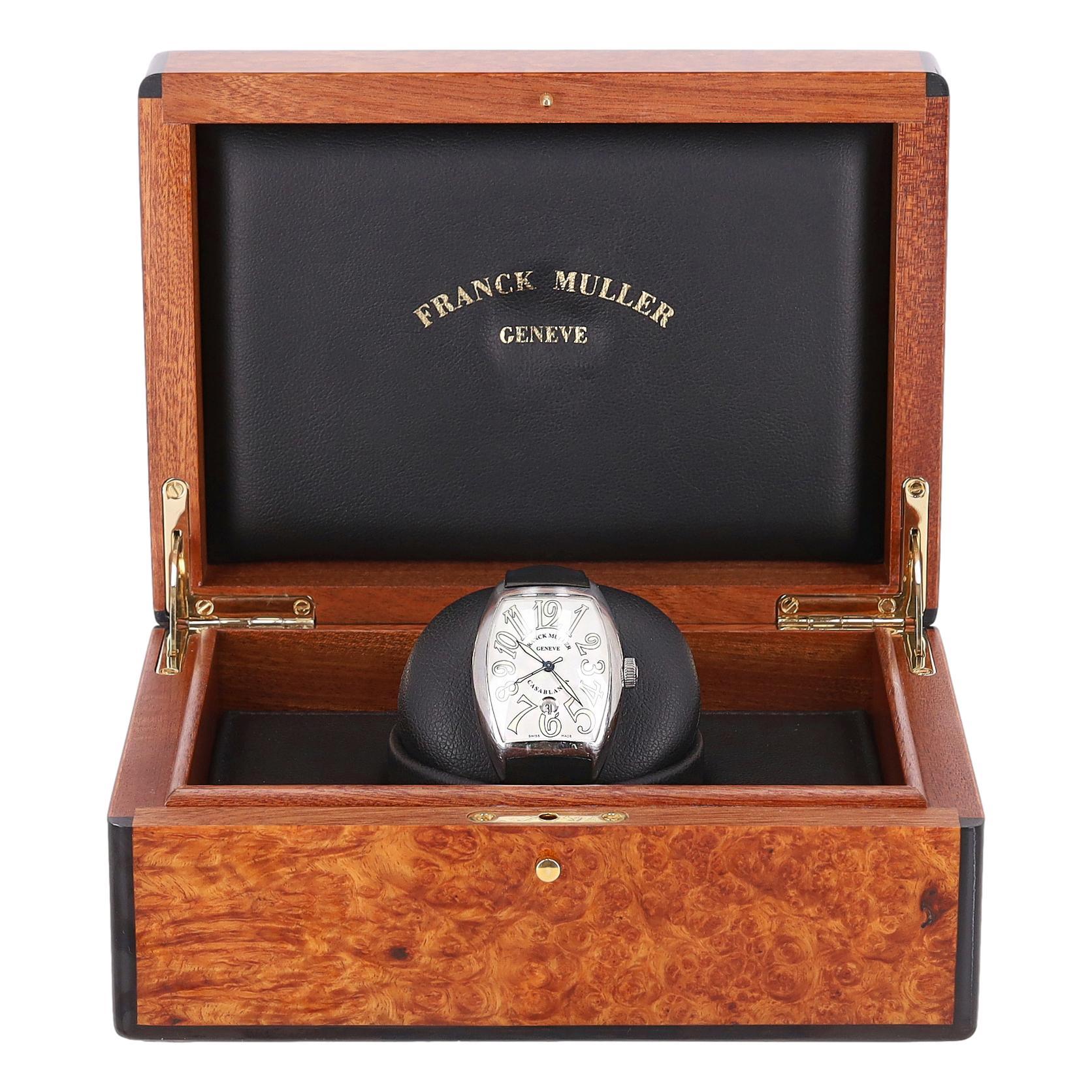 Franck Muller Orologio Casablanca in acciaio inox con cinturino in gomma

Della collezione Casablanca, questo orologio Casablanca di produzione svizzera è realizzato in acciaio inossidabile con cinturino in gomma nera.

Progettato con la