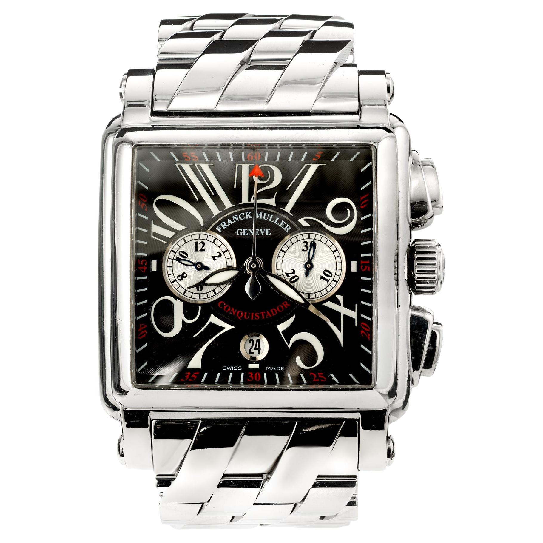 Franck Muller, chronographe Conquistador Cortez en acier inoxydable