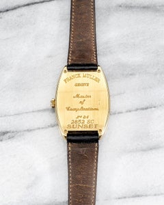 Franck Muller Sunset 2852 Black Arabic Dial Watch in 18k Yellow Gold, 1990s
