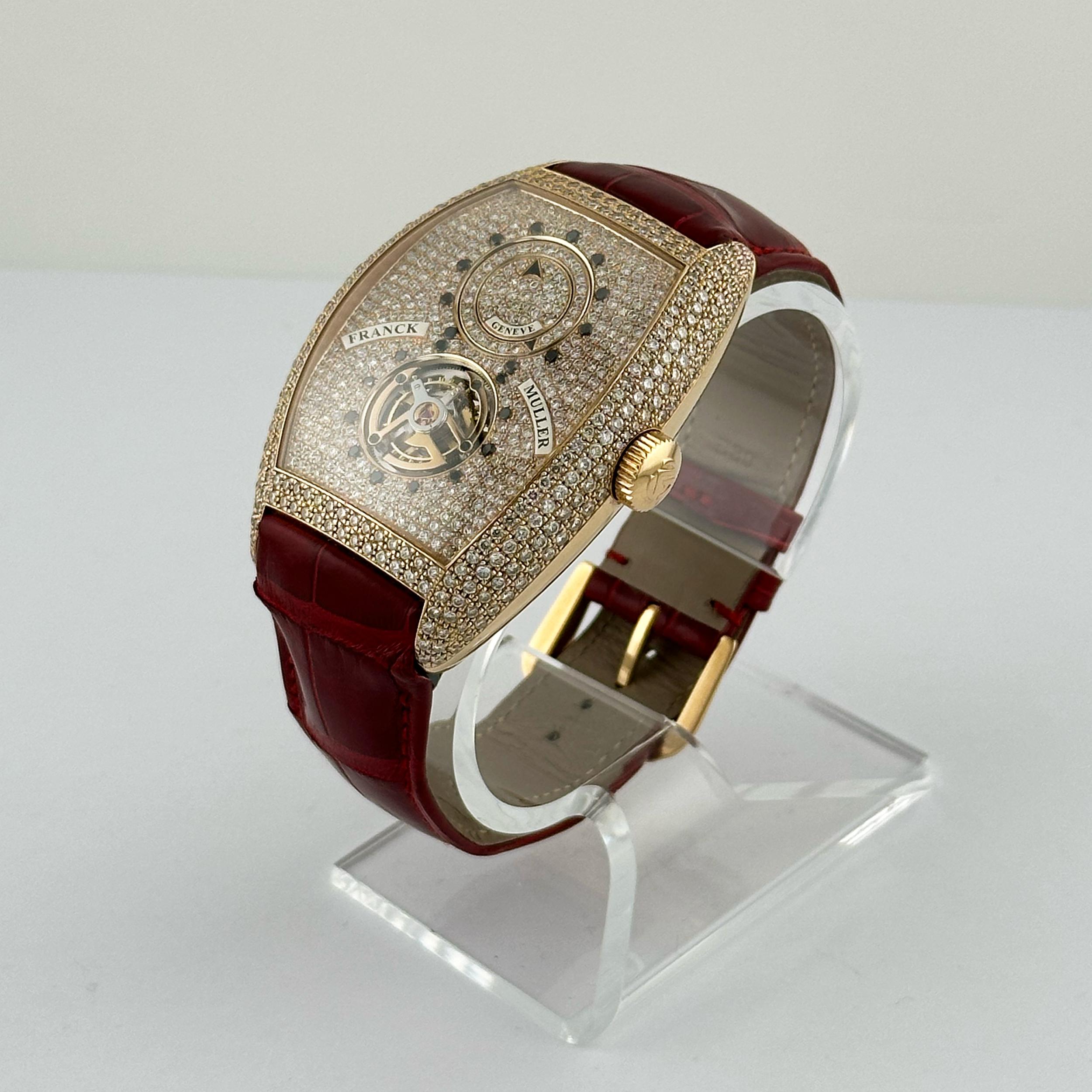 Franck Muller Tourbillon Double Mystery Full Factory Diamanten Roségold 8880 (Rundschliff)