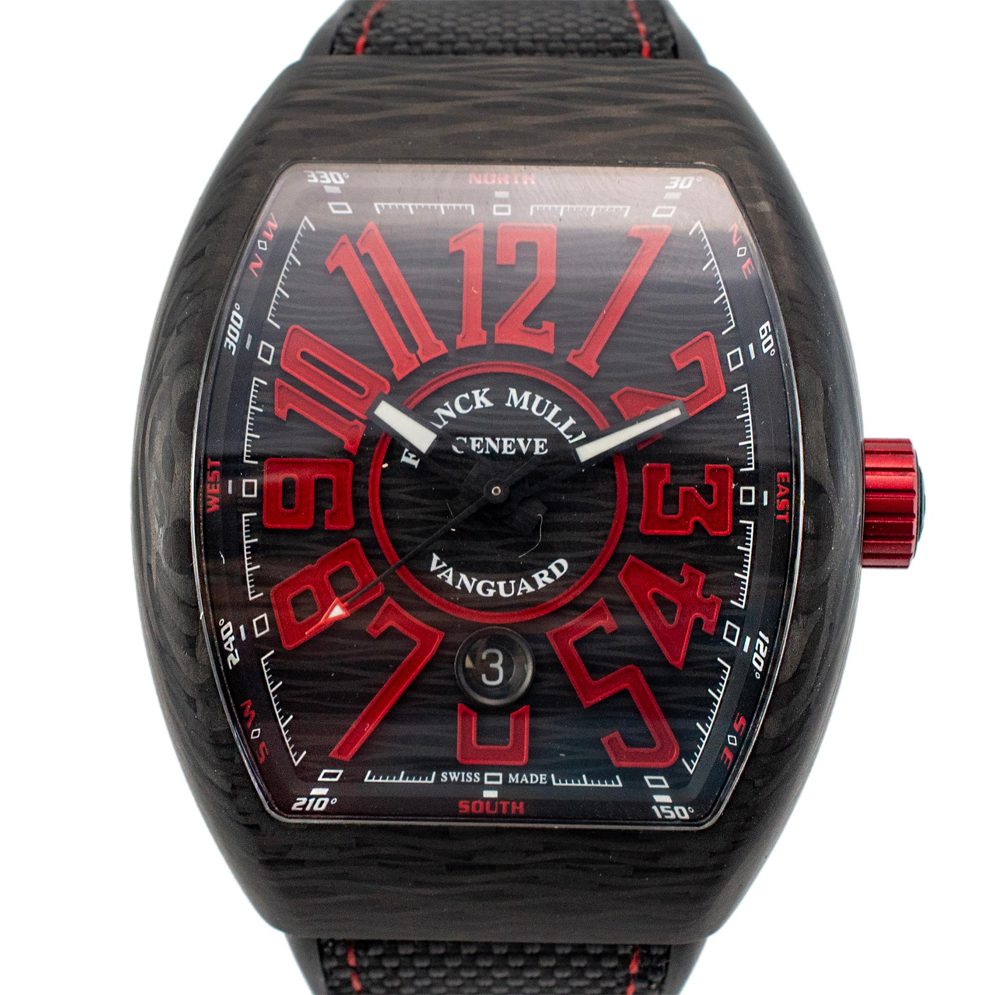 Brand: Franck Muller

Gender: Men

Metal Type: Carbon Fiber

Diameter: 44.00 mm

Weight: 95.03 grams

Men's other Franck Muller Swiss-made watch with original box. The metal was tested and determined to be Carbon Fiber. The 