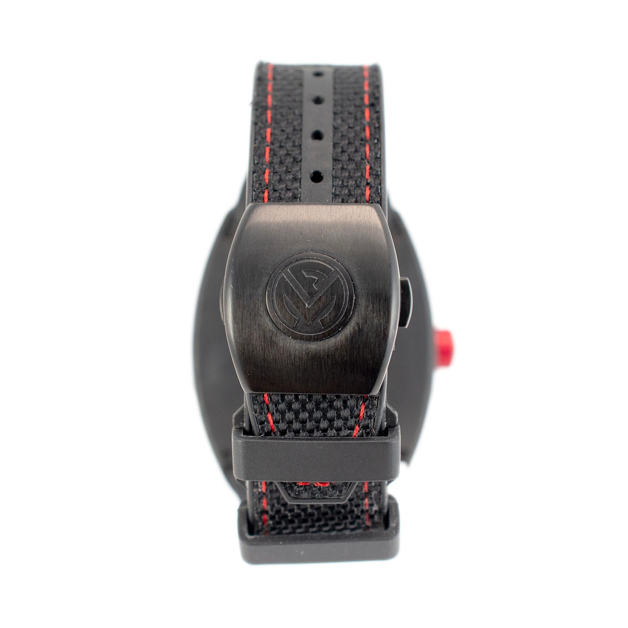 Franck Muller Vanguard 44MM V45SCDT Black & Red Carbon Fiber Men’s Watch For Sale 1