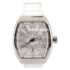 Franck Muller Vanguard Automatic Watch Stainless Steel and Alligator with Rubber