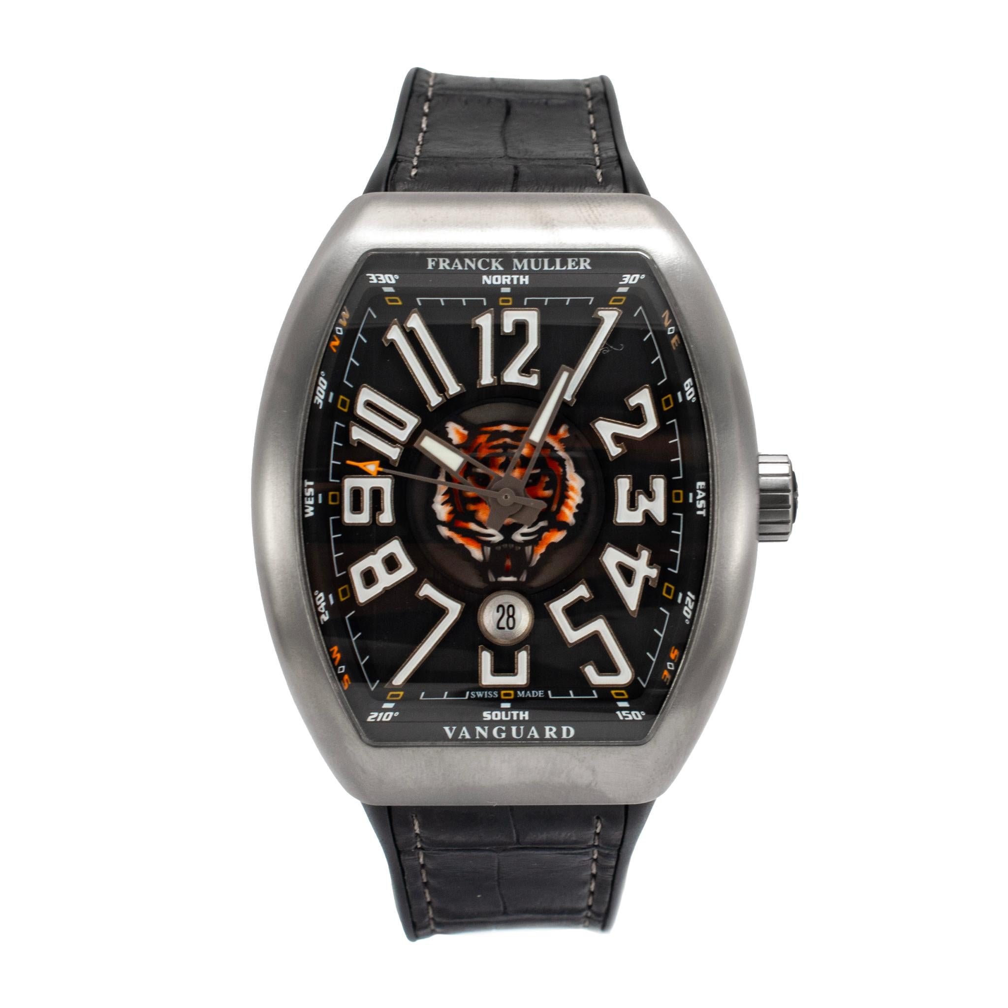 Franck Muller Vanguard Harimao 45MM V45 SC Dt TT BR NR Tiger Orologio in titanio in vendita 6