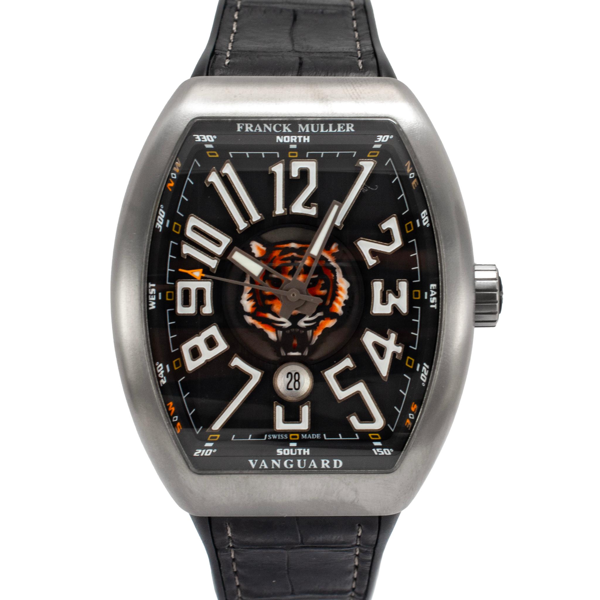 Franck Muller Vanguard Harimao 45MM V45 SC Dt TT BR NR Tiger Orologio in titanio in vendita 7