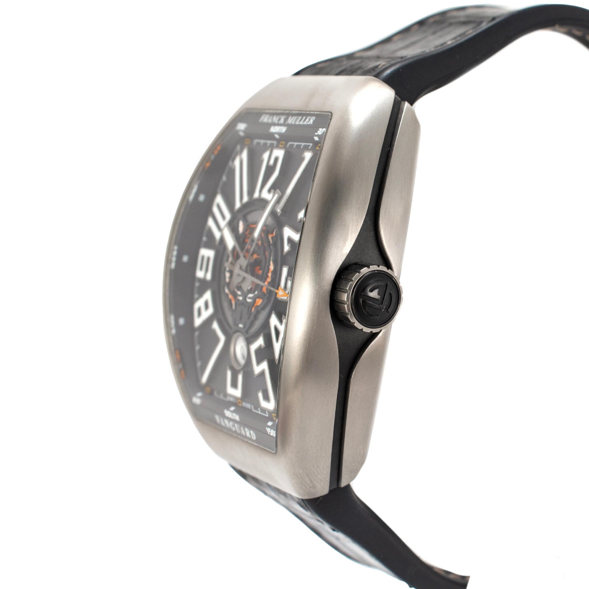 Franck Muller Vanguard Harimao 45MM V45 SC Dt TT BR NR Tiger Orologio in titanio in vendita 5