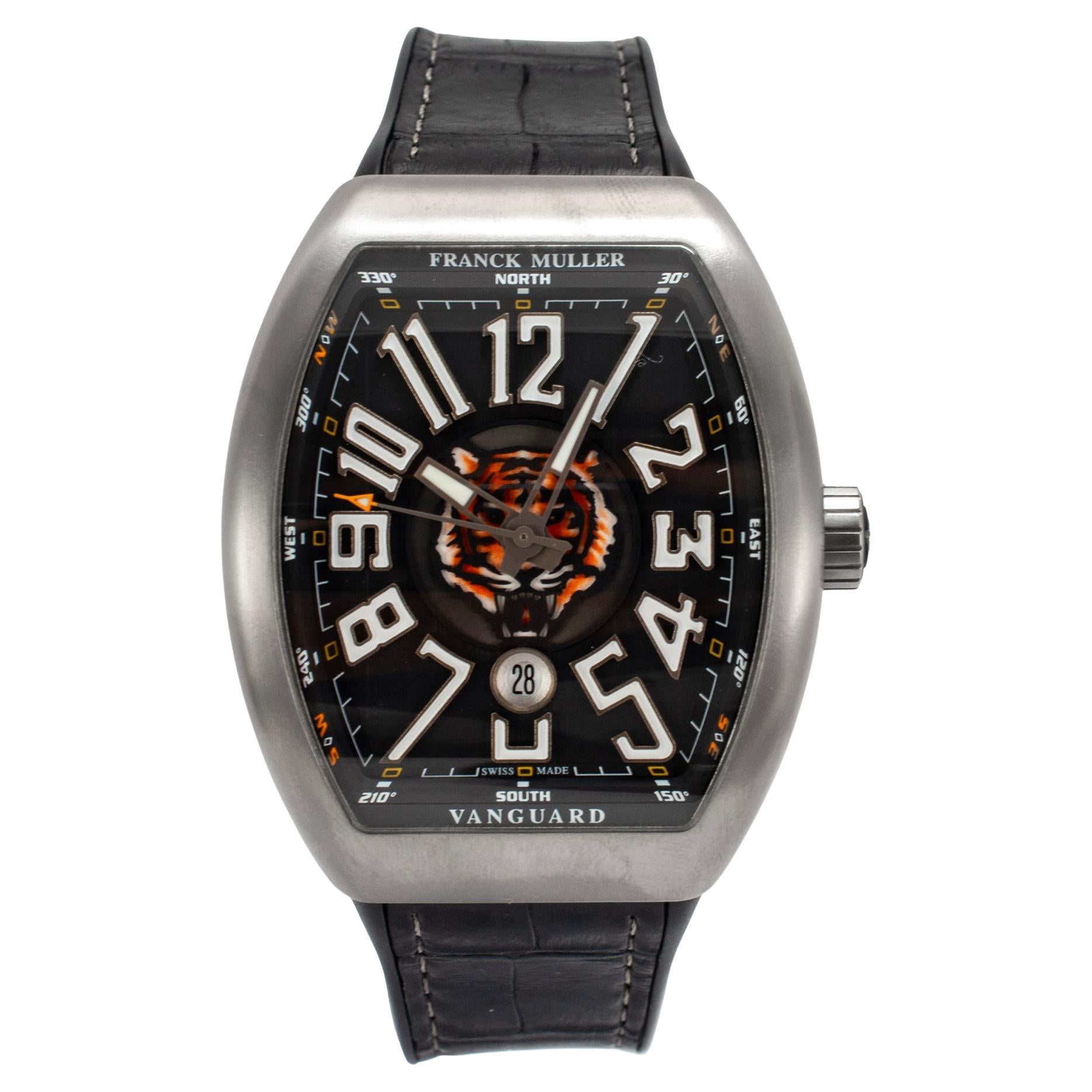 Franck Muller Vanguard Harimao 45MM V45 SC Dt TT BR NR Tiger Orologio in titanio in vendita