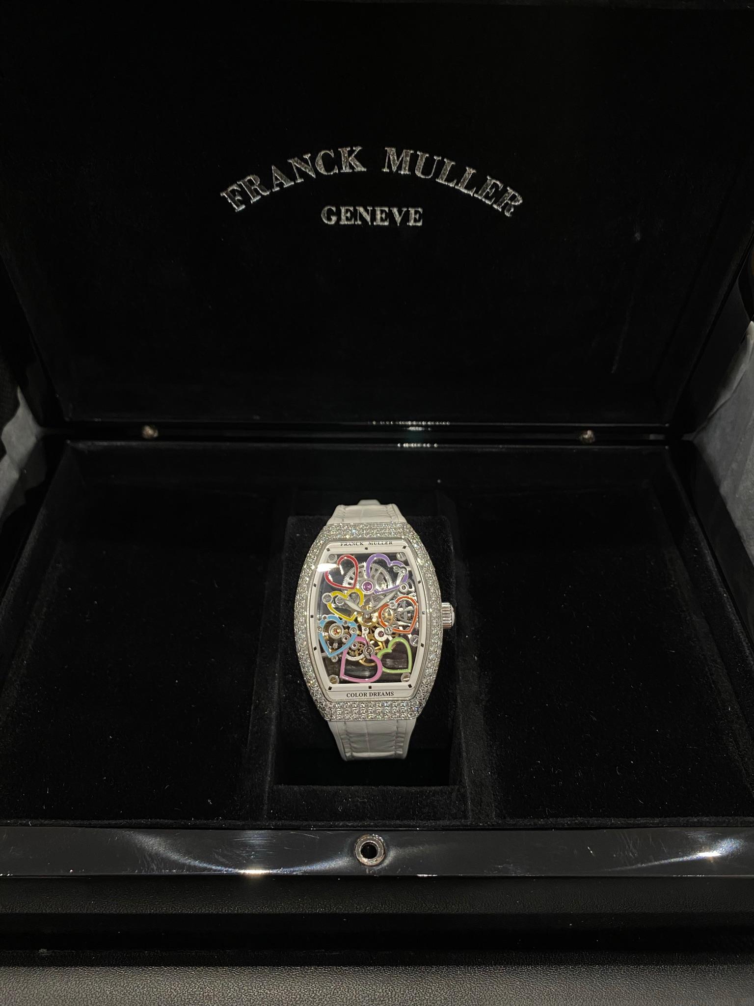 Franck Muller Vanguard Lady Heart Skeleton Color Dreams Diamond 5