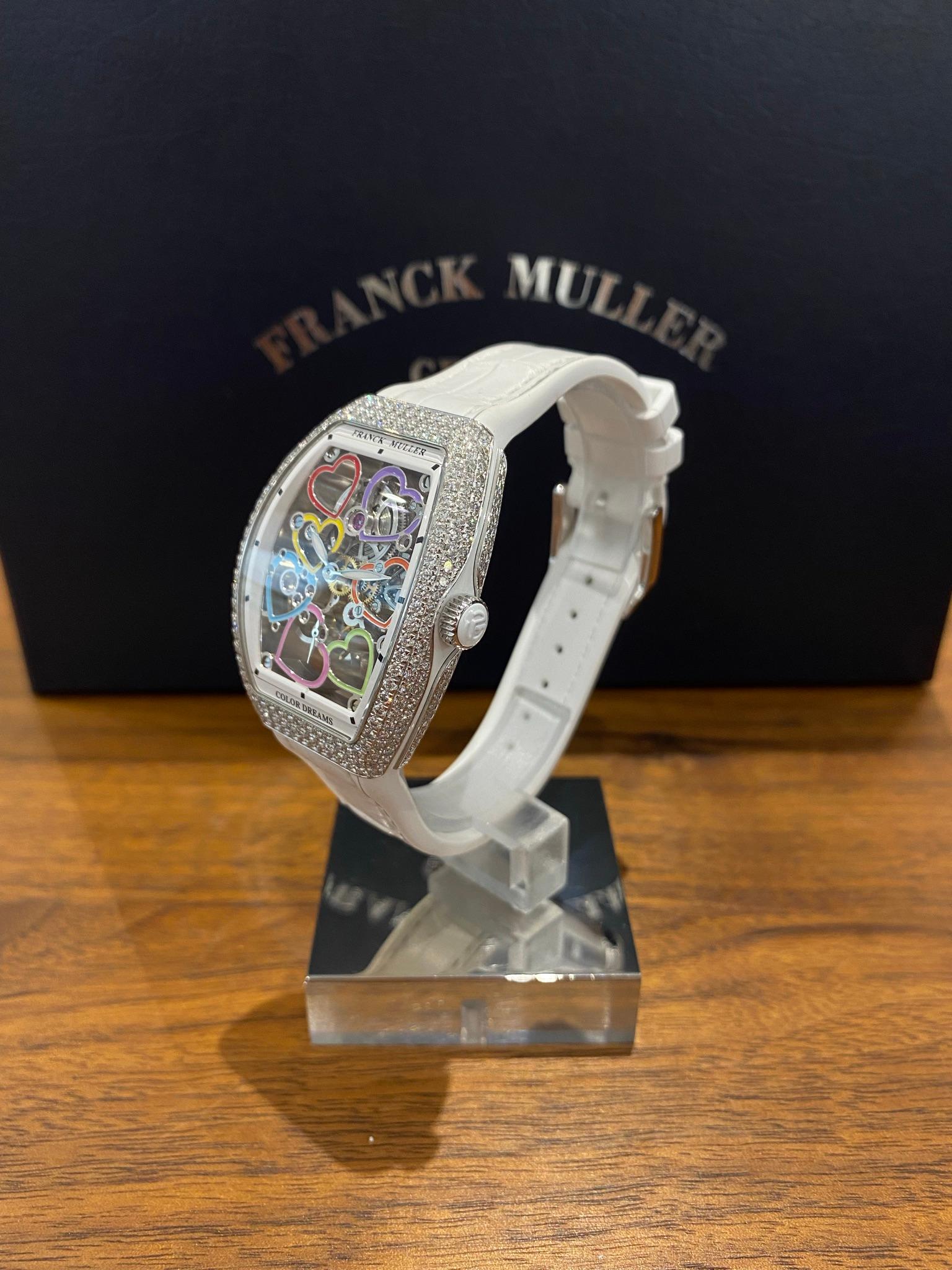 Franck Muller Vanguard Lady Heart Skeleton Color Dreams Diamond 1