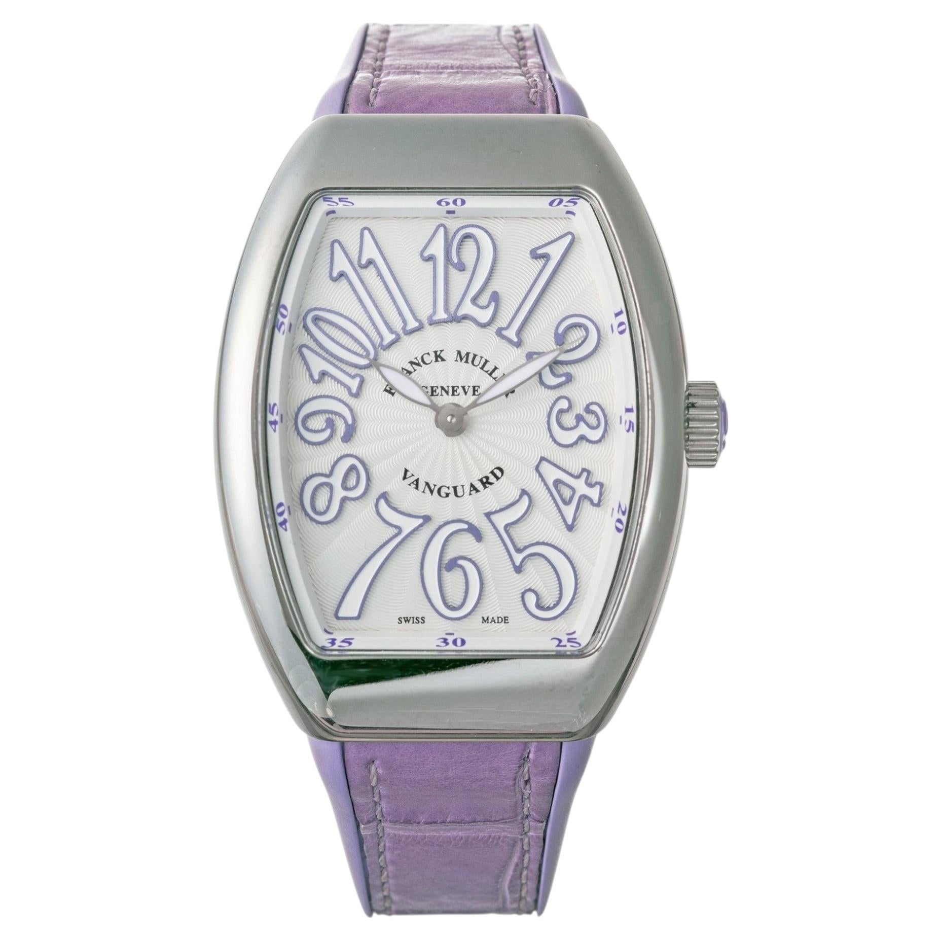 Franck Muller Vanguard Lady Steel Watch (V 35 QZ AC VL) For Sale