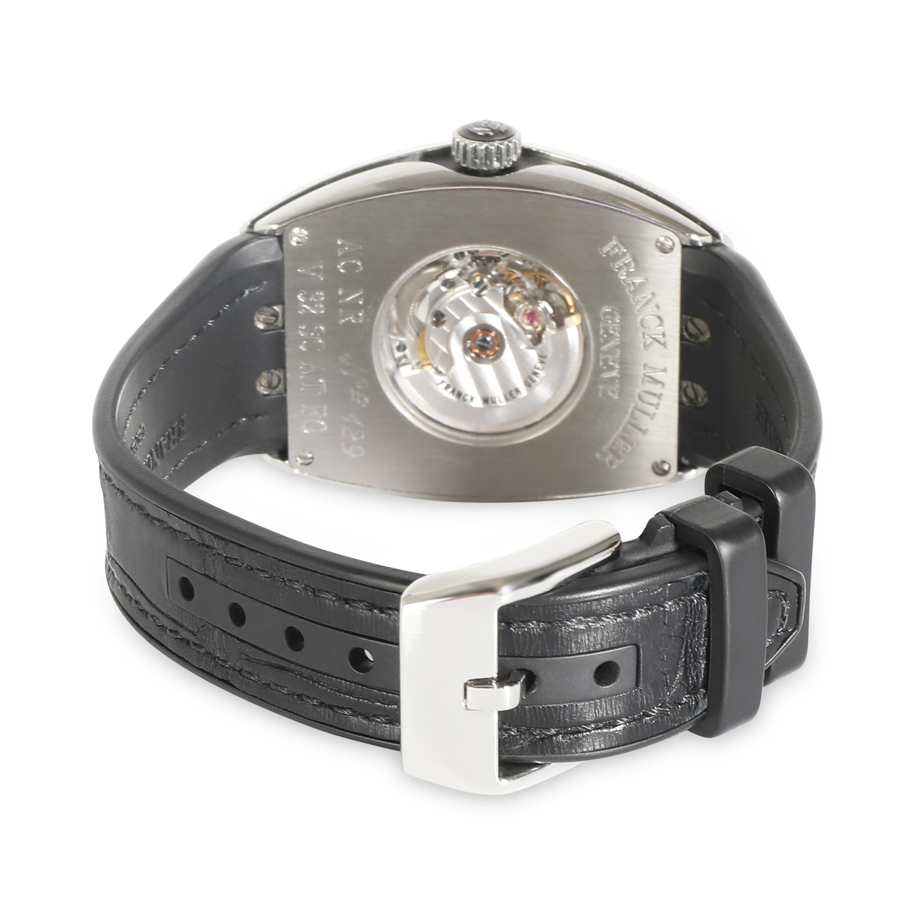 Franck Muller Vanguard V 32 SC ST FO Women's Watch in  Stainless Steel

SKU: 137253

PRIMARY DETAILS
Brand: Franck Muller
Model: Vanguard
Country of Origin: Switzerland
Movement Type: Mechanical: Automatic/Kinetic
Year Manufactured: 2017
Year of