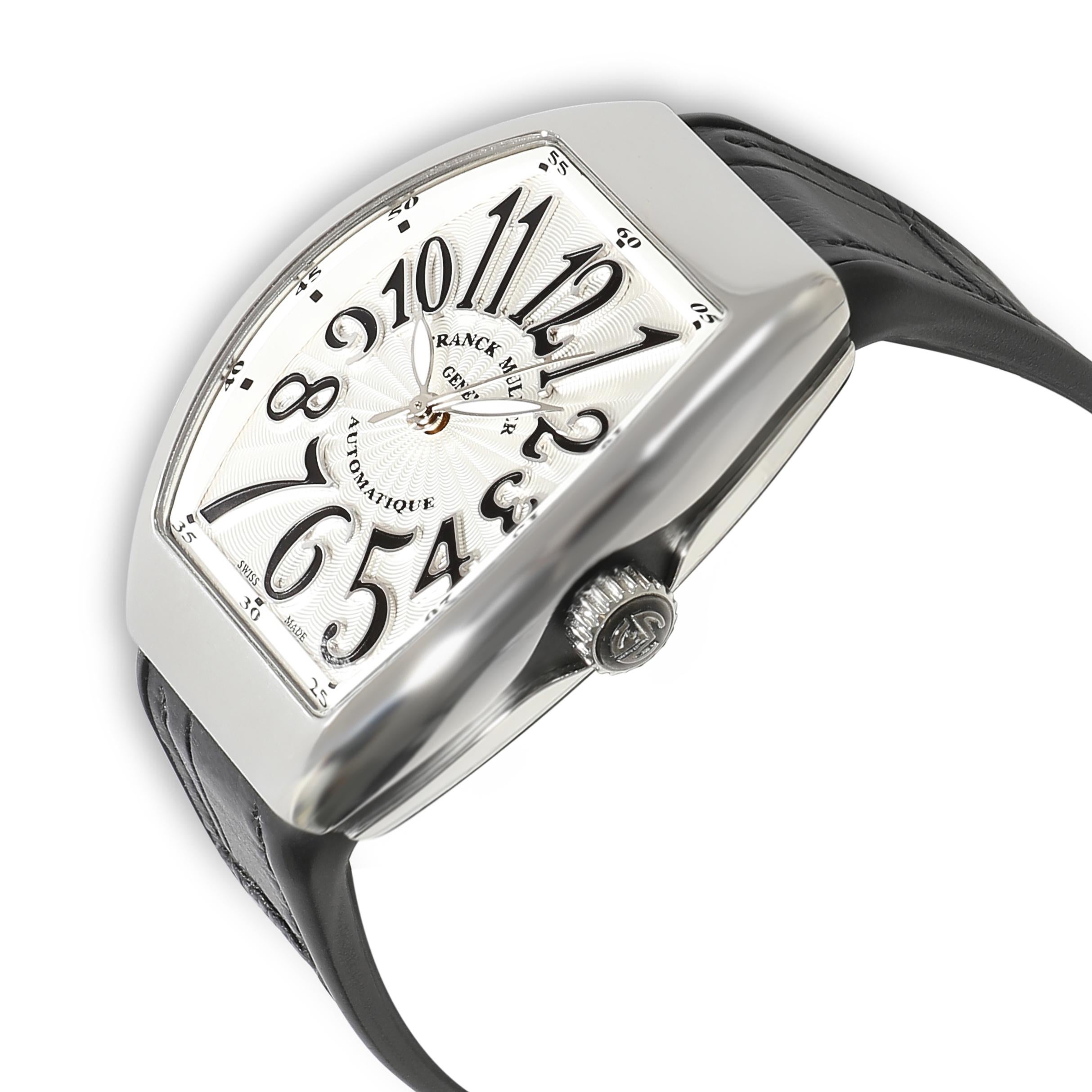 Franck Muller Vanguard V 32 SC ST FO Women's Watch in  Stainless Steel In Excellent Condition For Sale In New York, NY