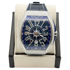 Franck Muller Vanguard V45SCDT Diamond Encrusted Stainless Steel Box Paper