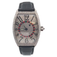Franck Muller Vegas D Casino Roulette 18 Karat White Gold Diamond Watch