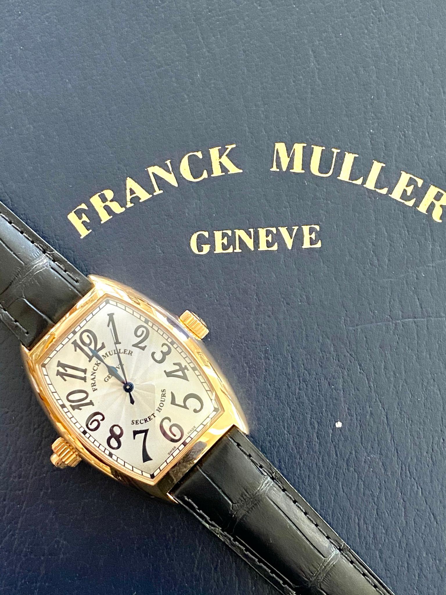 Franck Muller, Watch 7880 SE H II Secret Hours, 18 Karat Rose Gold Leather Strap 1