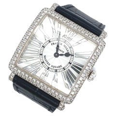 Franck Muller Uhr Master Square18ct Weißgold Diamantuhr 6002 M QZ D