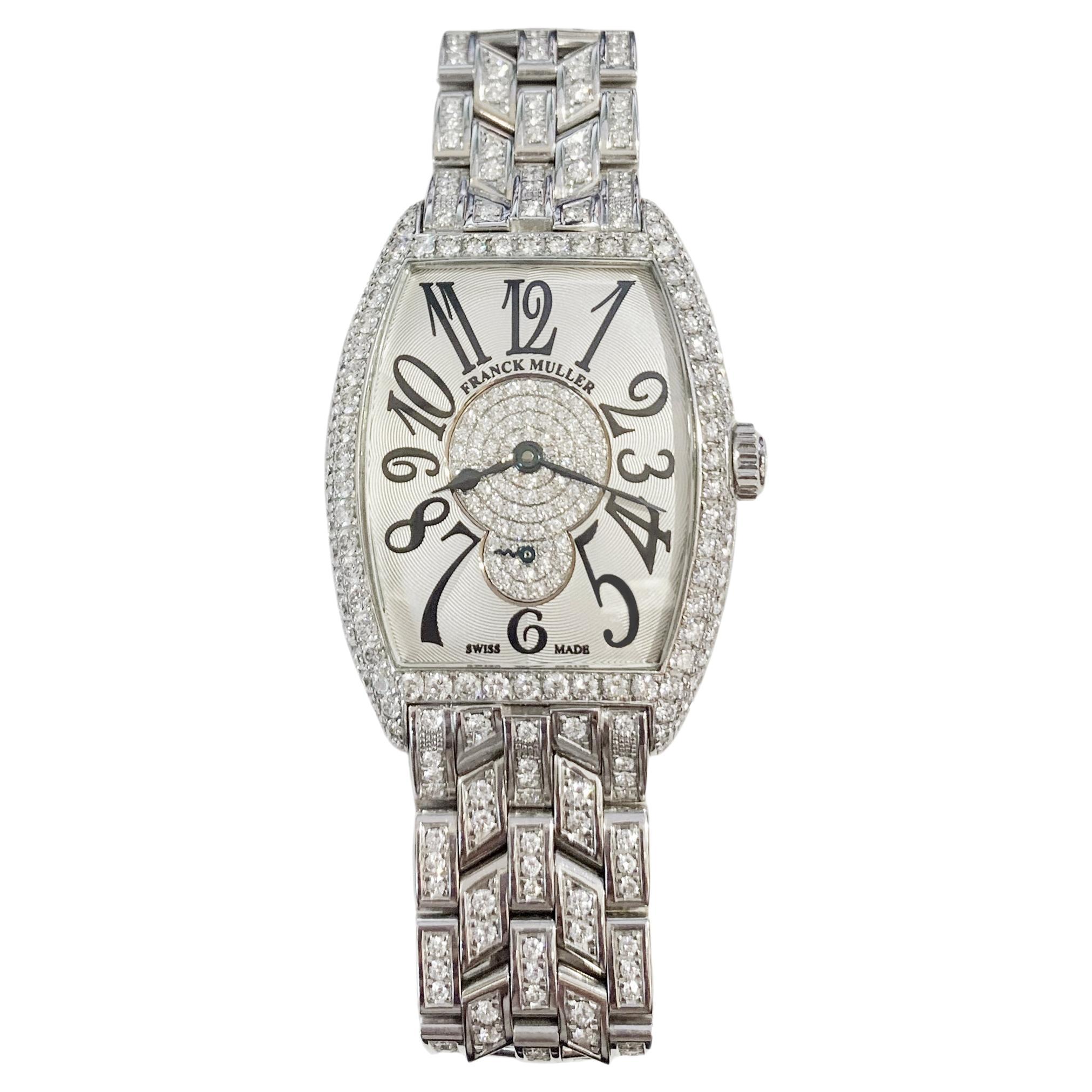 Franck Muller Montre Cintree Curvex en or blanc 1750 S6 D CD