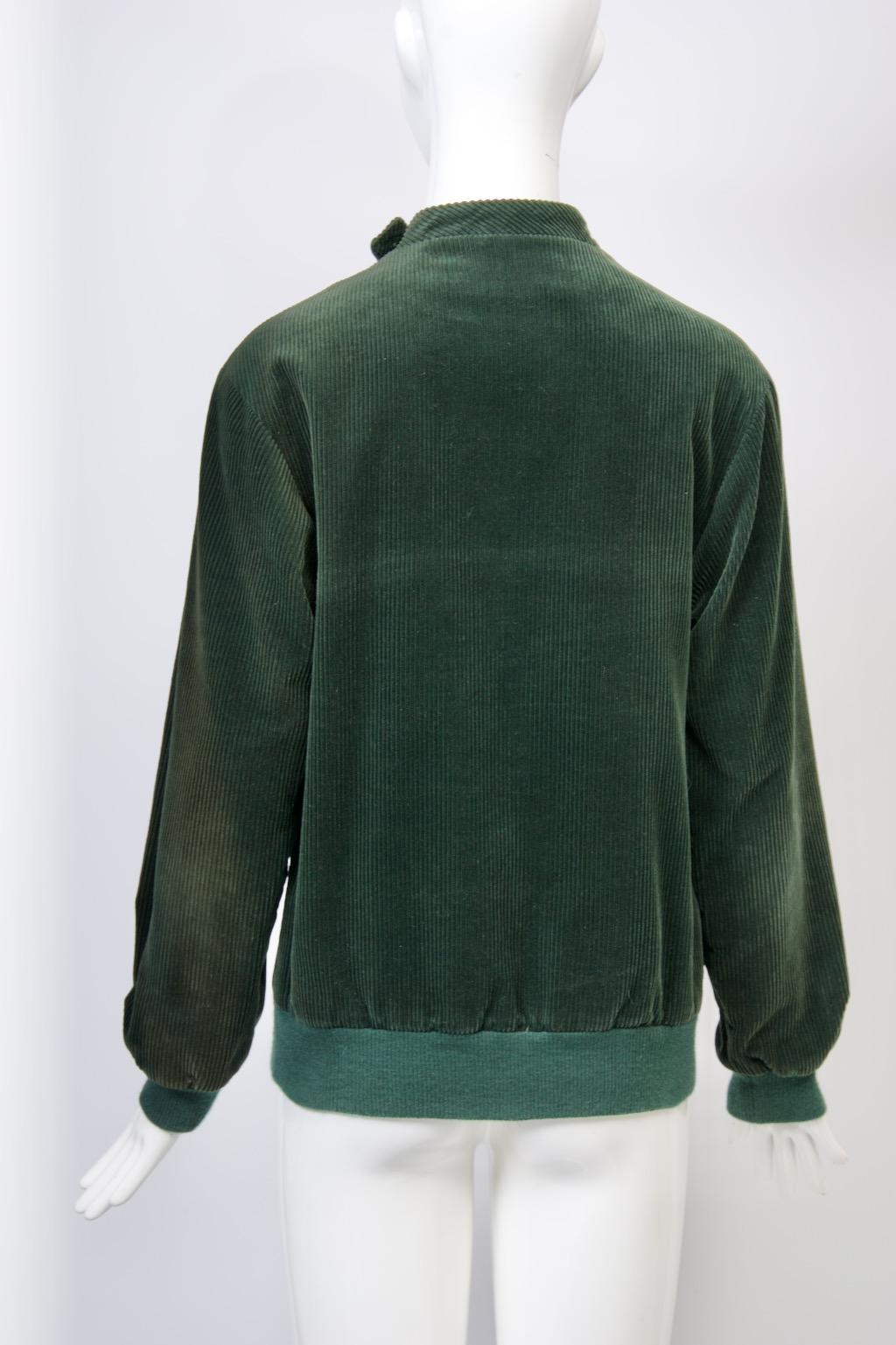 Franck Olivier Green Corduroy Jacket For Sale 1