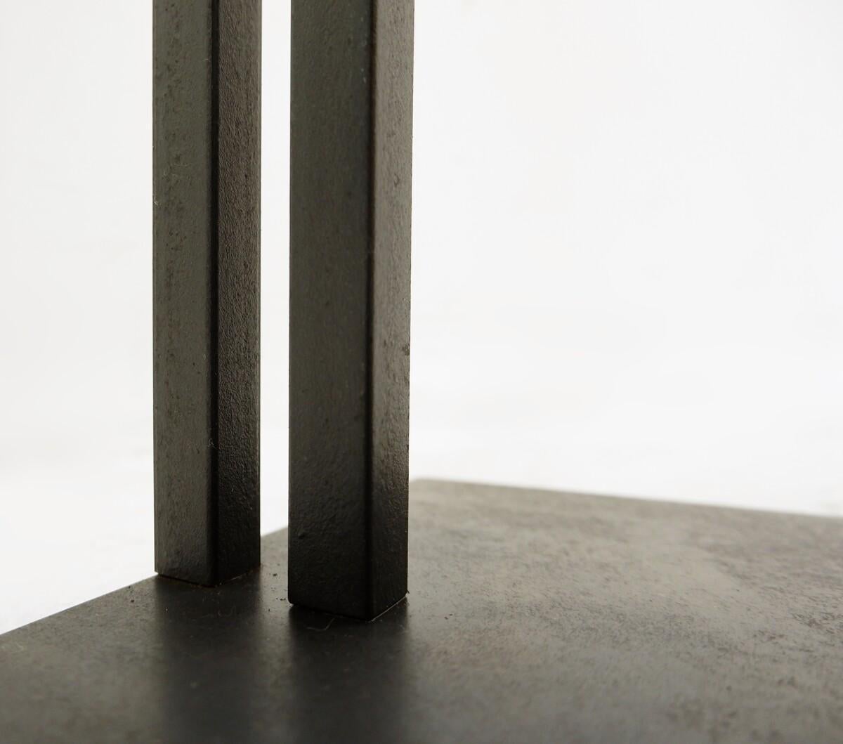 Franck Robichez Patinated Steel Pedestal In New Condition For Sale In Brussels , BE