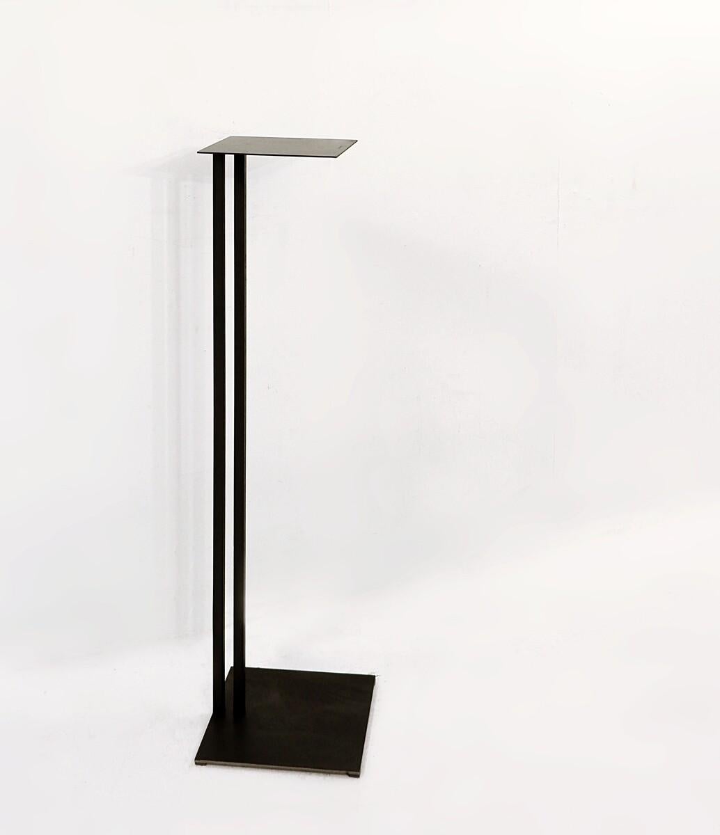 Franck Robichez Patinated Steel Pedestal For Sale 1
