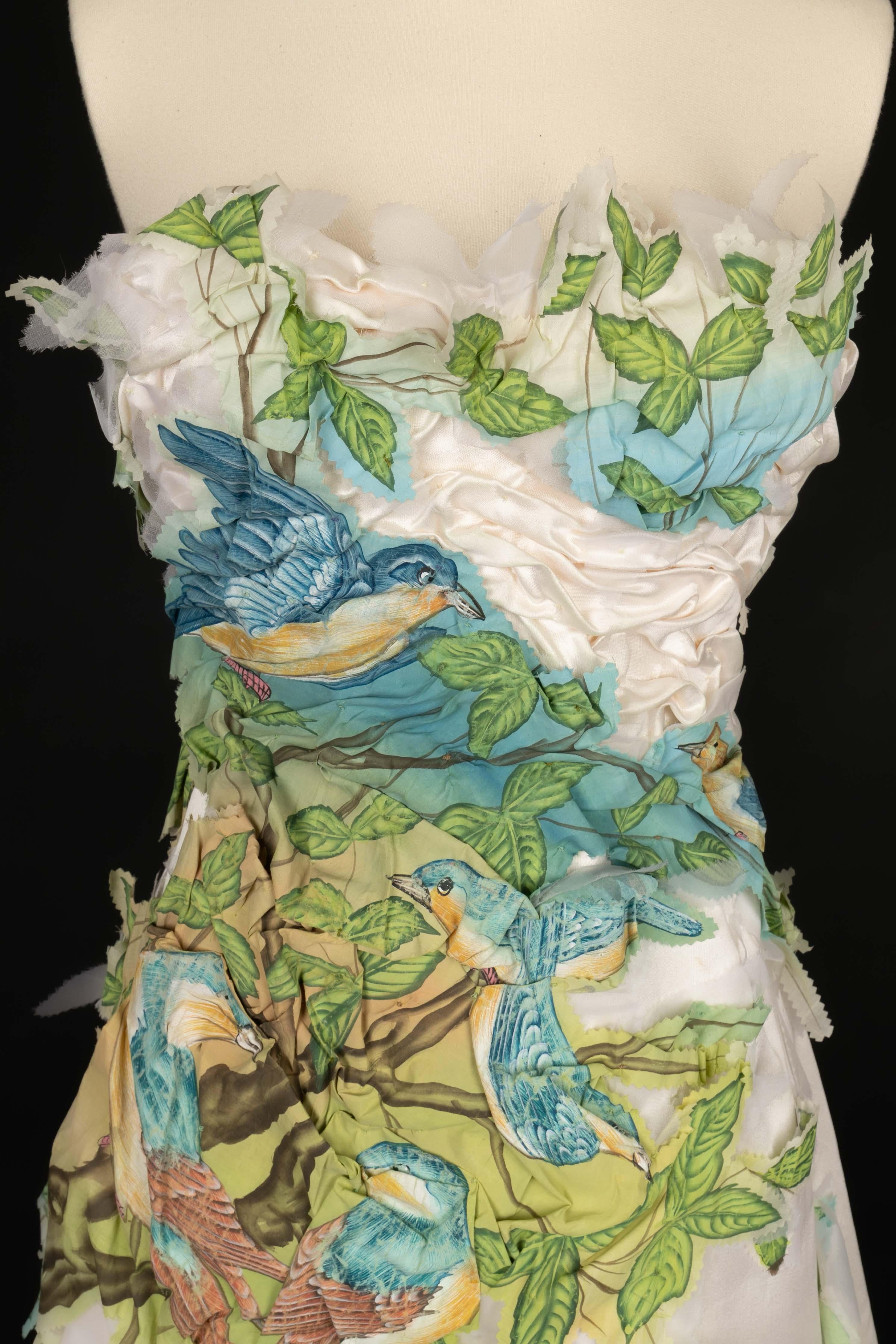 Beige Abito Franck Sorbier Alta Moda Estate 2014 in vendita