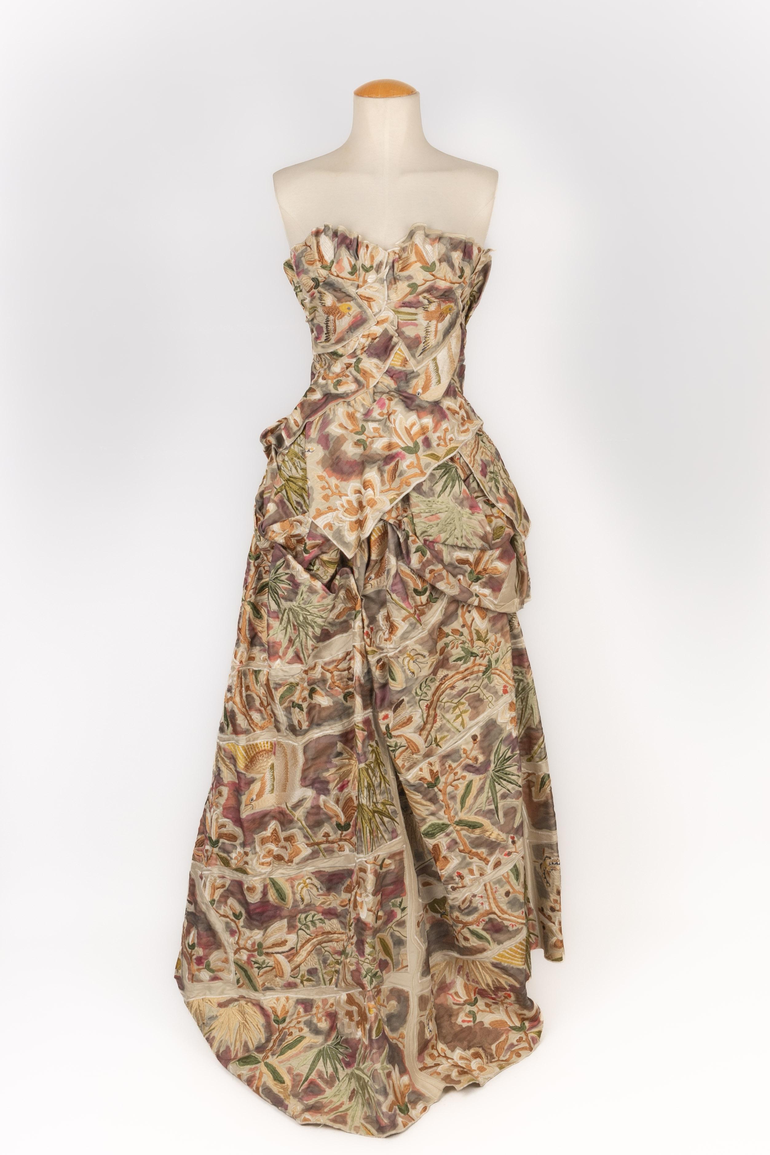 Franck Sorbier vestido 'Poemas' Alta Costura Otoño-Invierno 2014/2015 Marrón en venta