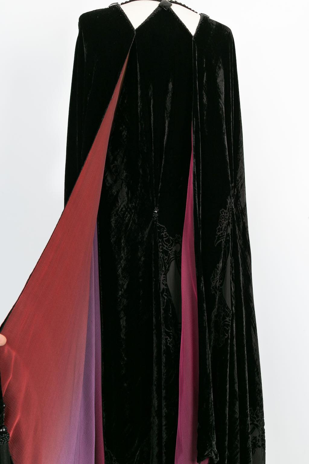 Franck Sorbier Haute Couture Cape in Velvet, 2014/15 For Sale 2