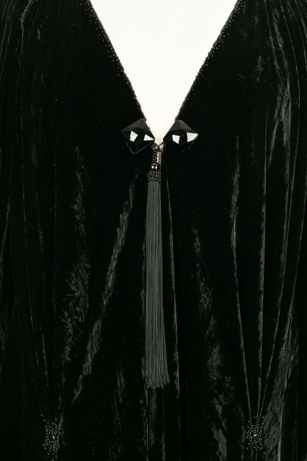 Franck Sorbier Haute Couture Cape in Velvet, 2014/15 For Sale 3