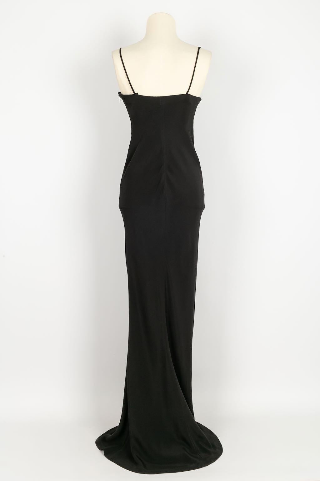 Women's Franck Sorbier Haute Couture Long Silk Dress, Size 36FR For Sale