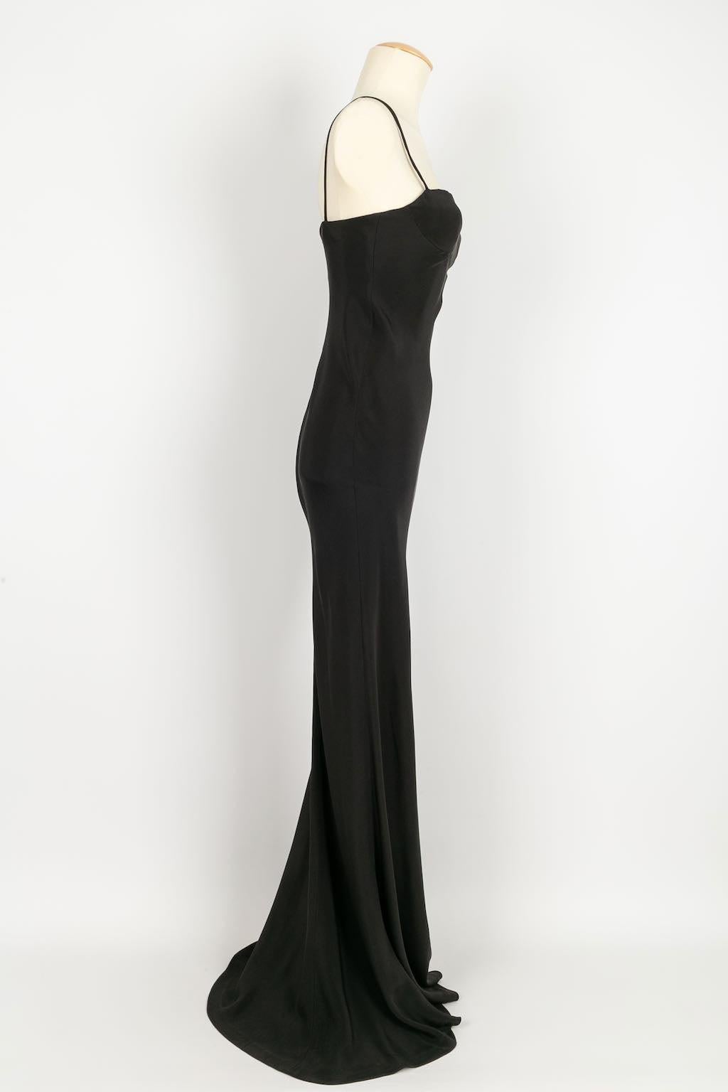 Franck Sorbier Haute Couture Long Silk Dress, Size 36FR For Sale 1