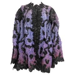 Franck Sorbier Haute Couture Seidenmantel in Schwarz und Lila