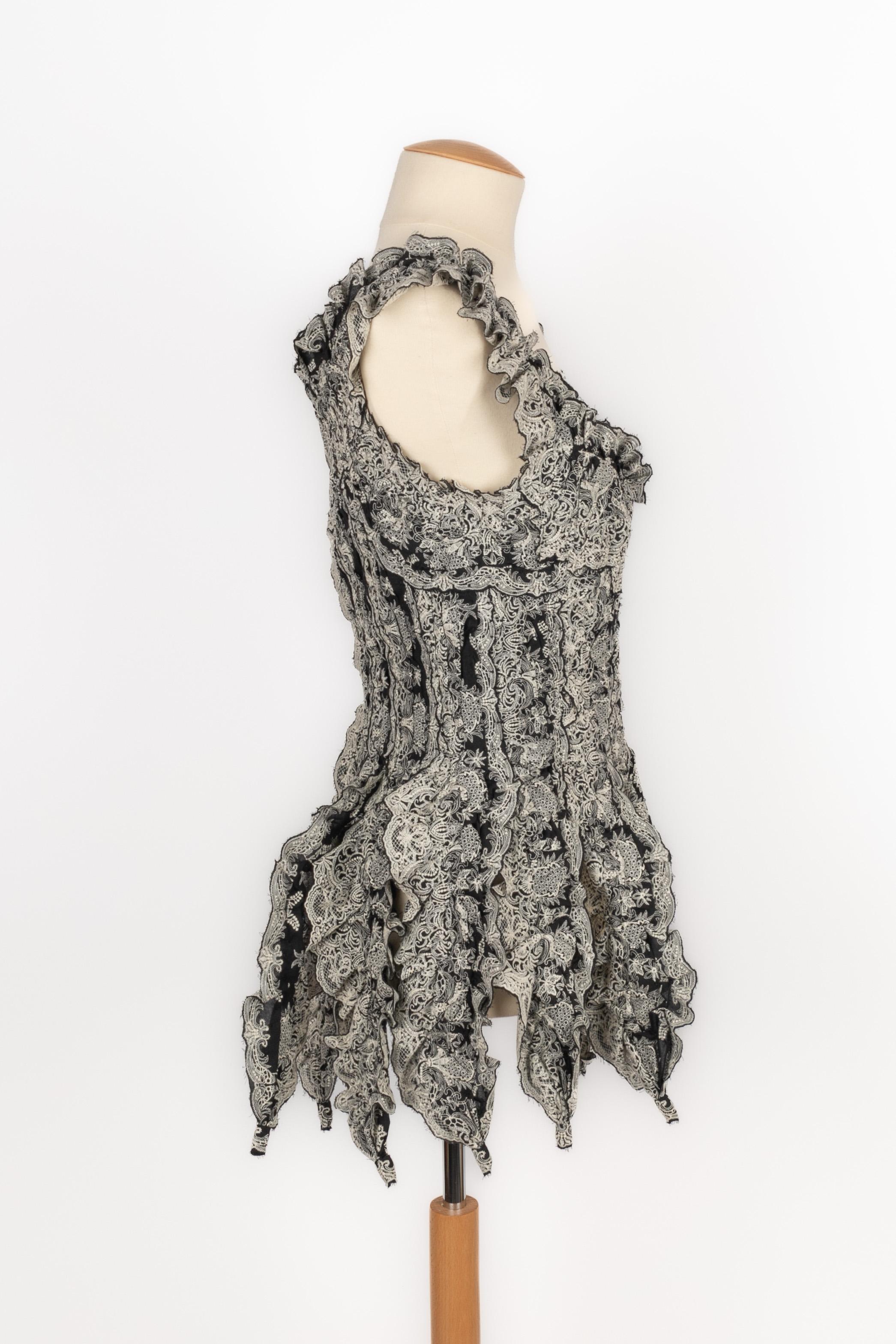Gray Franck Sorbier Haute Couture Top “The Song of the Healers” 2024