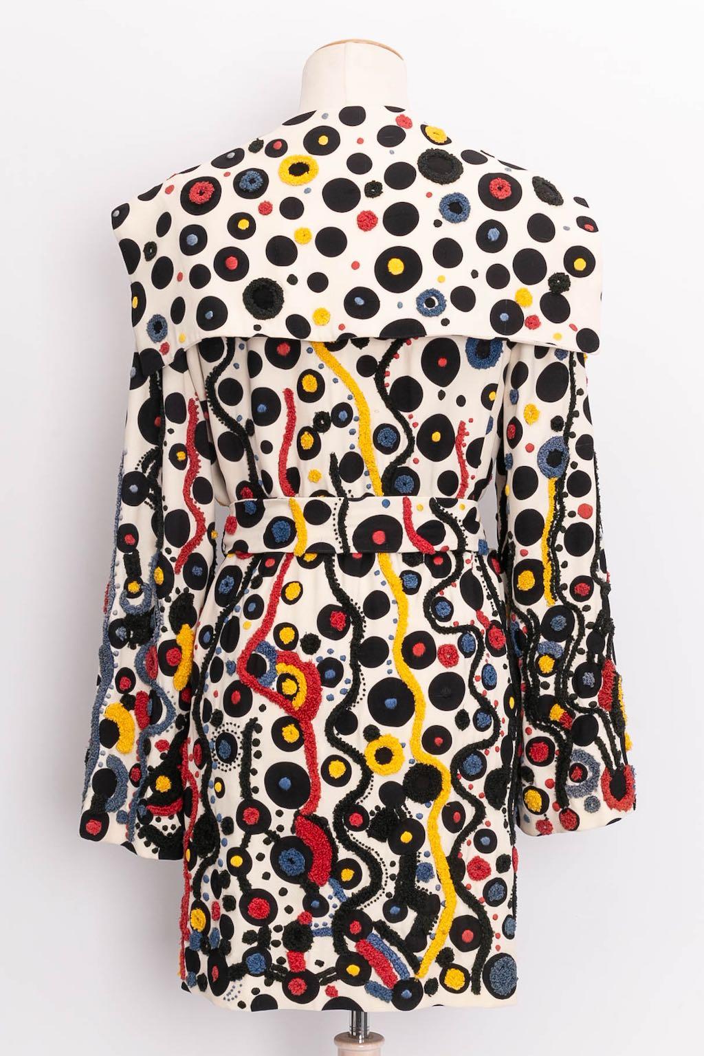 Women's Franck Sorbier Silk Coat in White Silk