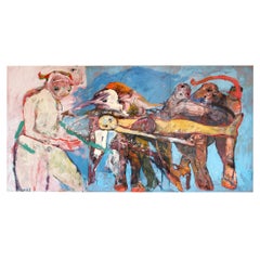 Francky Criquet - LA COSCIENCE DE LA LIBERTE - oil paint - Triptych /285x148cm