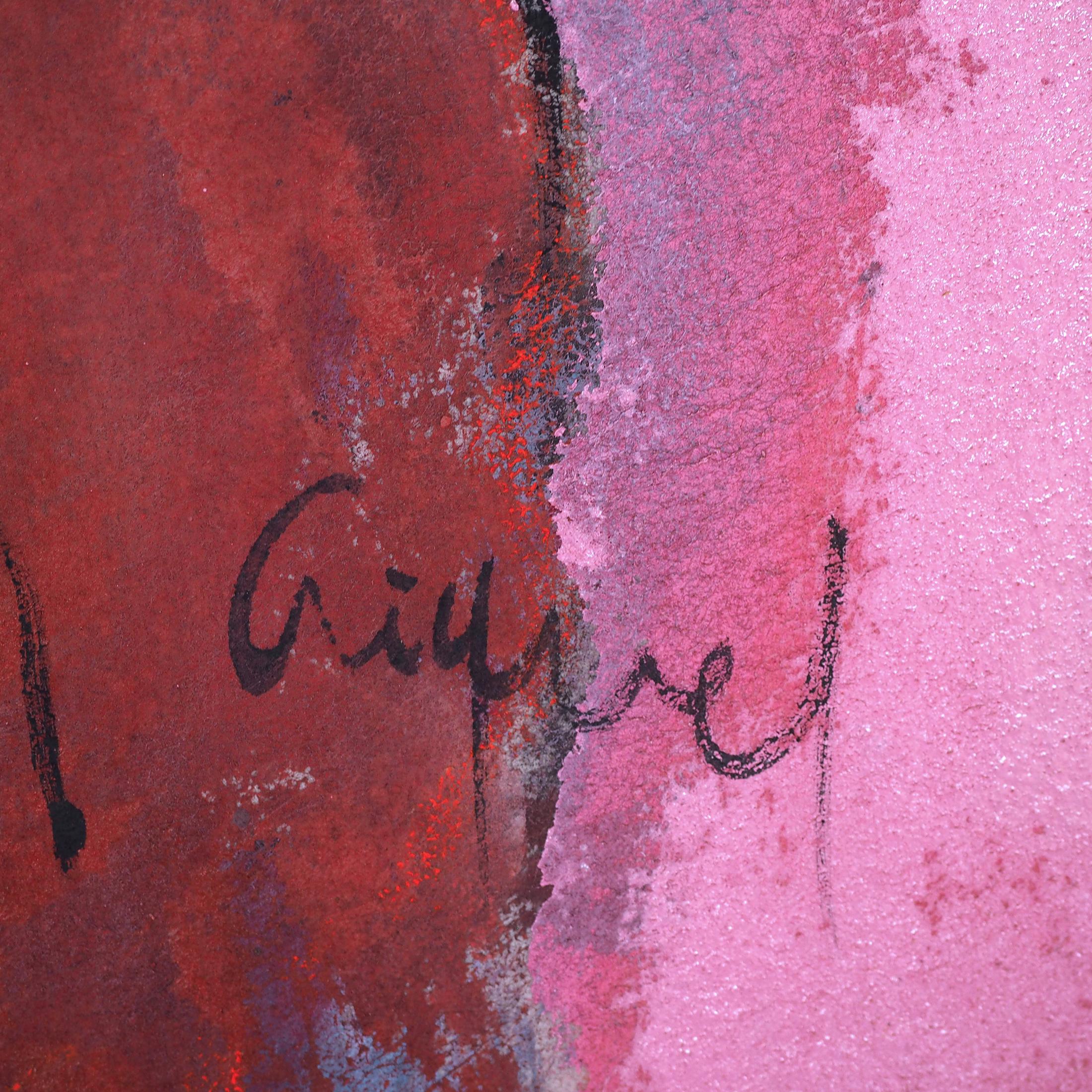 Francky Criquet - NO TITLE/ pink - oil on canvas - 95x147cm For Sale 3
