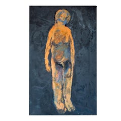 Francky Criquet - NOT TITLE /deep gray - oil on canvas - 80x133cm