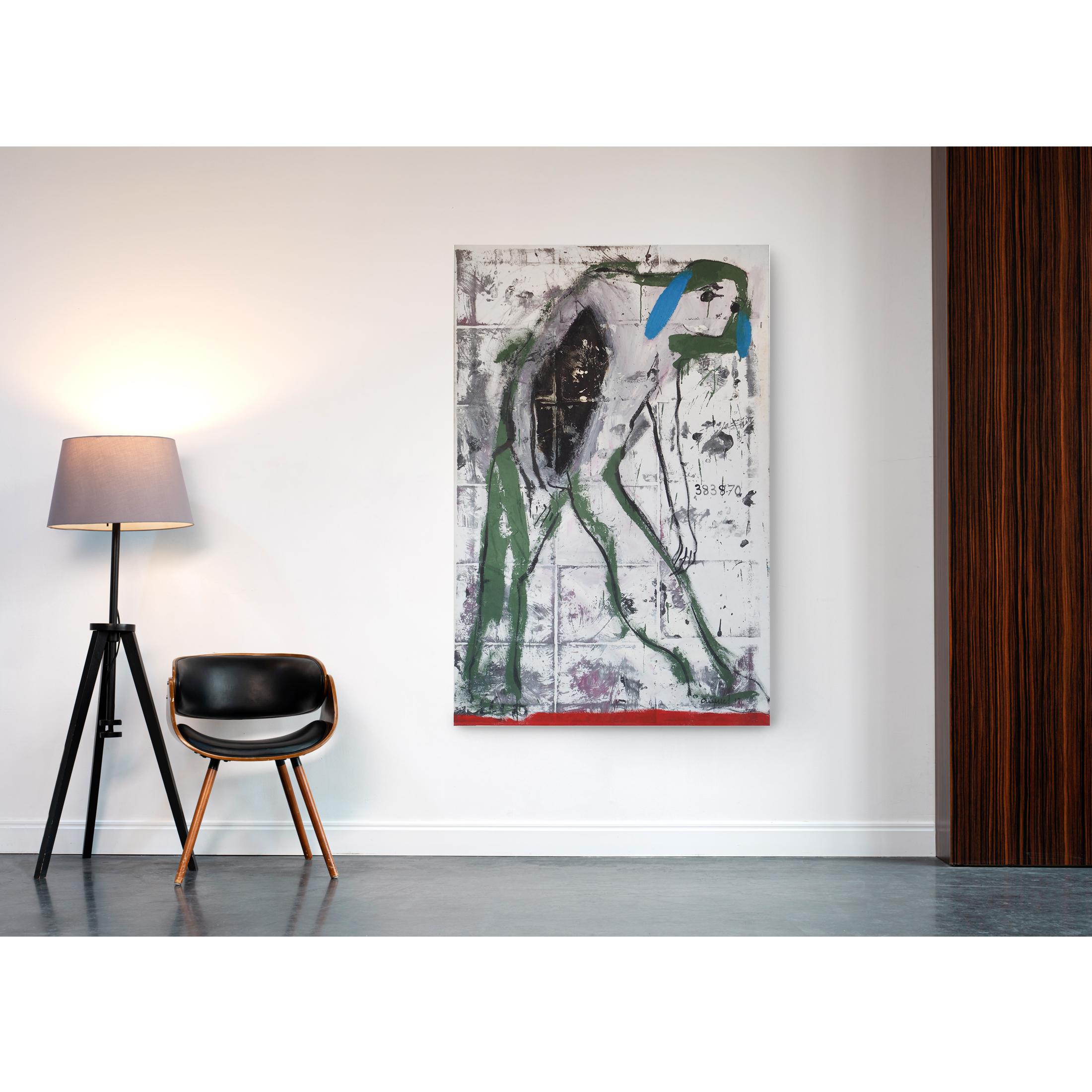 Francky Criquet - NOT TITLE /urban - oil on canvas - 95x148cm For Sale 7