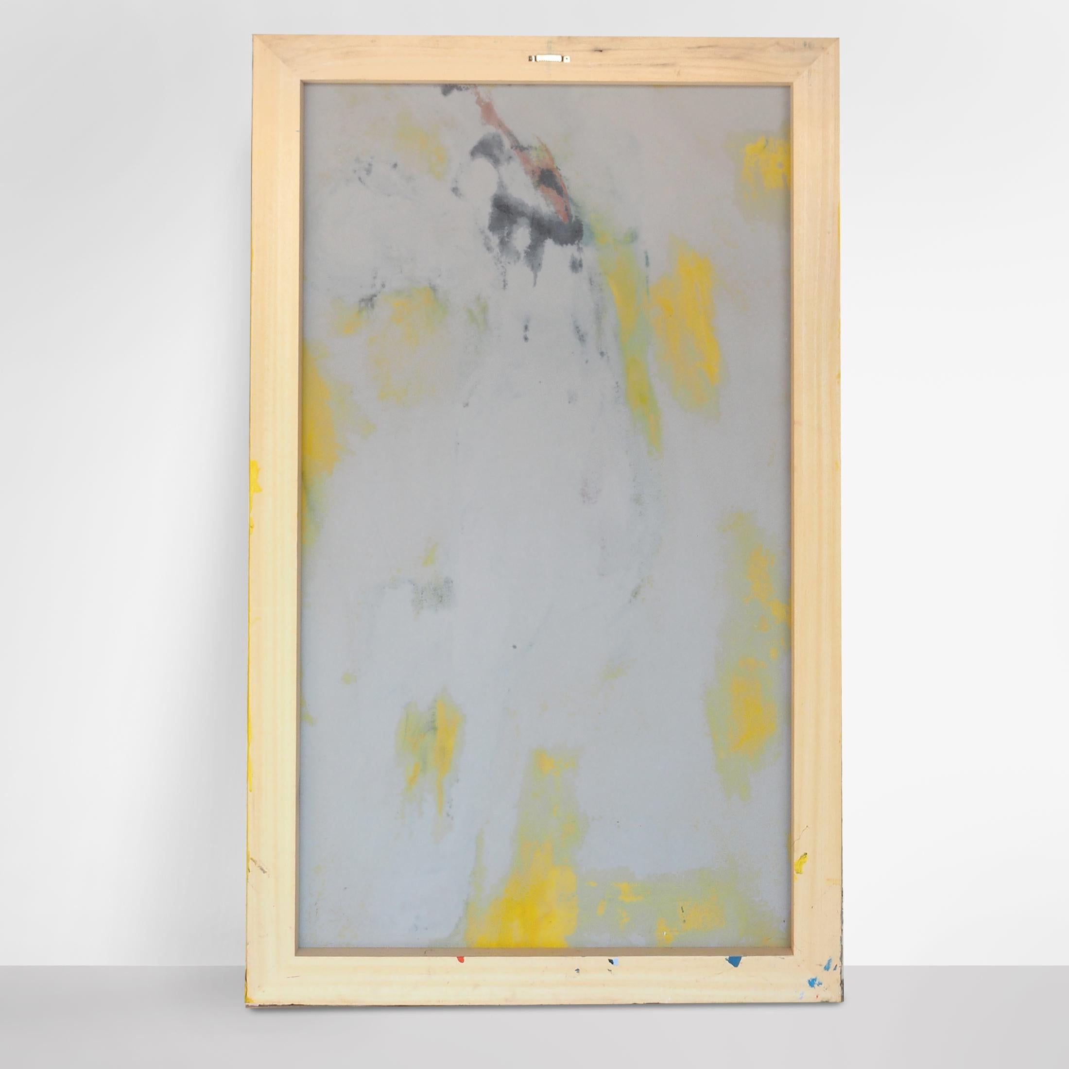 Francky Criquet - NOT TITLE /yellow - oil on canvas - 80x133cm For Sale 4