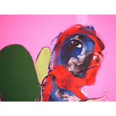 Francky Criquet - LE TEMP DU SOLITUDES - olio su tela - Dittico /220x163cm