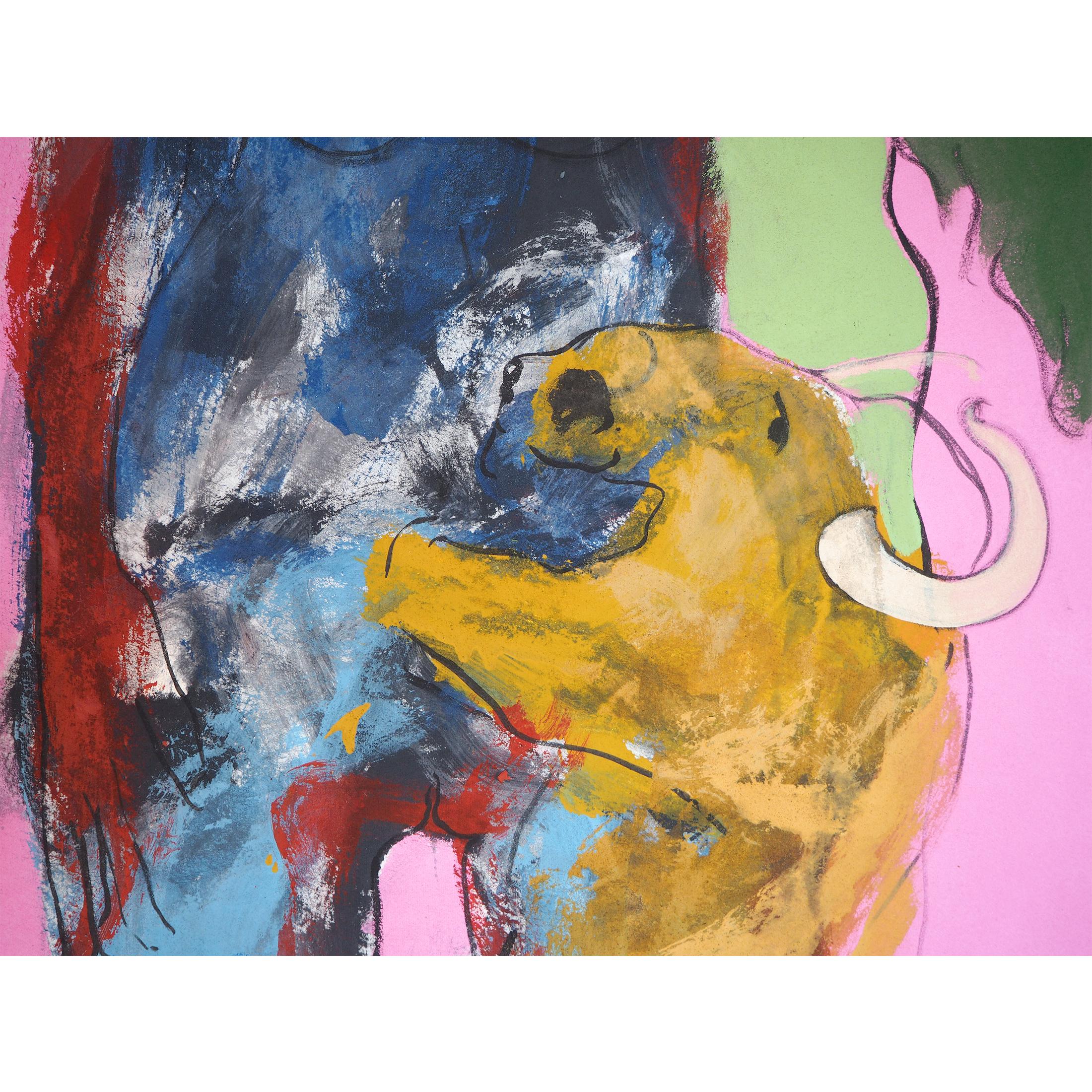 Francky Criquet - LE TEMP DU SOLITUDES - olio su tela - Dittico /220x163cm in vendita 2