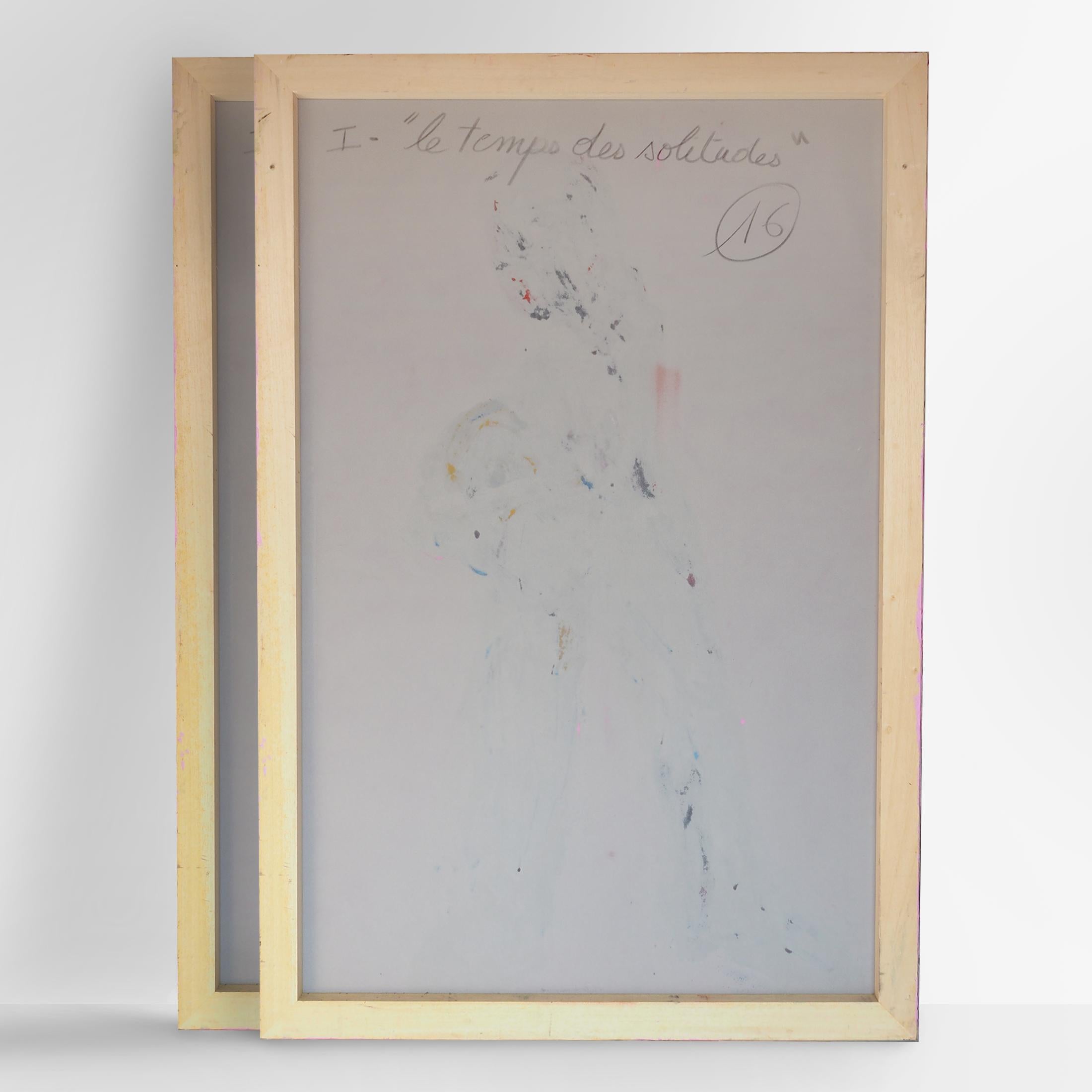 Francky Criquet - LE TEMP DU SOLITUDES - olio su tela - Dittico /220x163cm in vendita 5