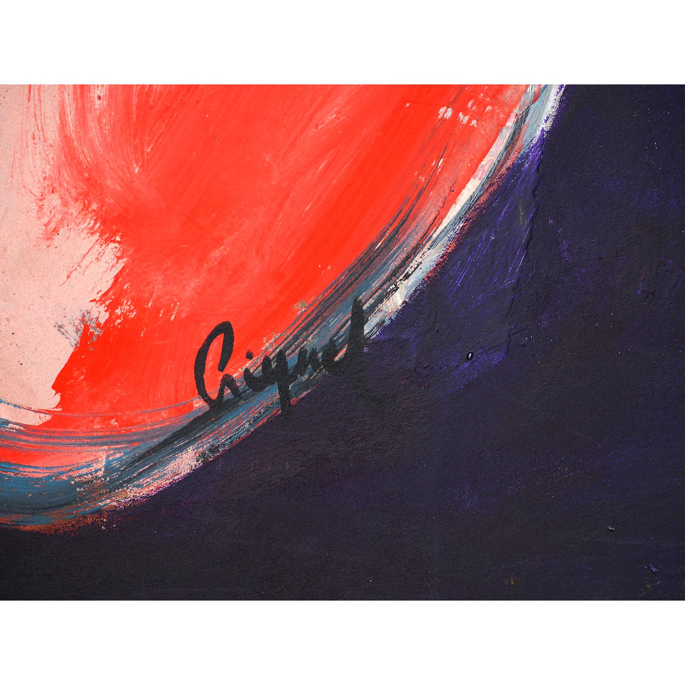 Francky Criquet - LE TROISIEME OEIL - oil on canvas - 80x130cm For Sale 1