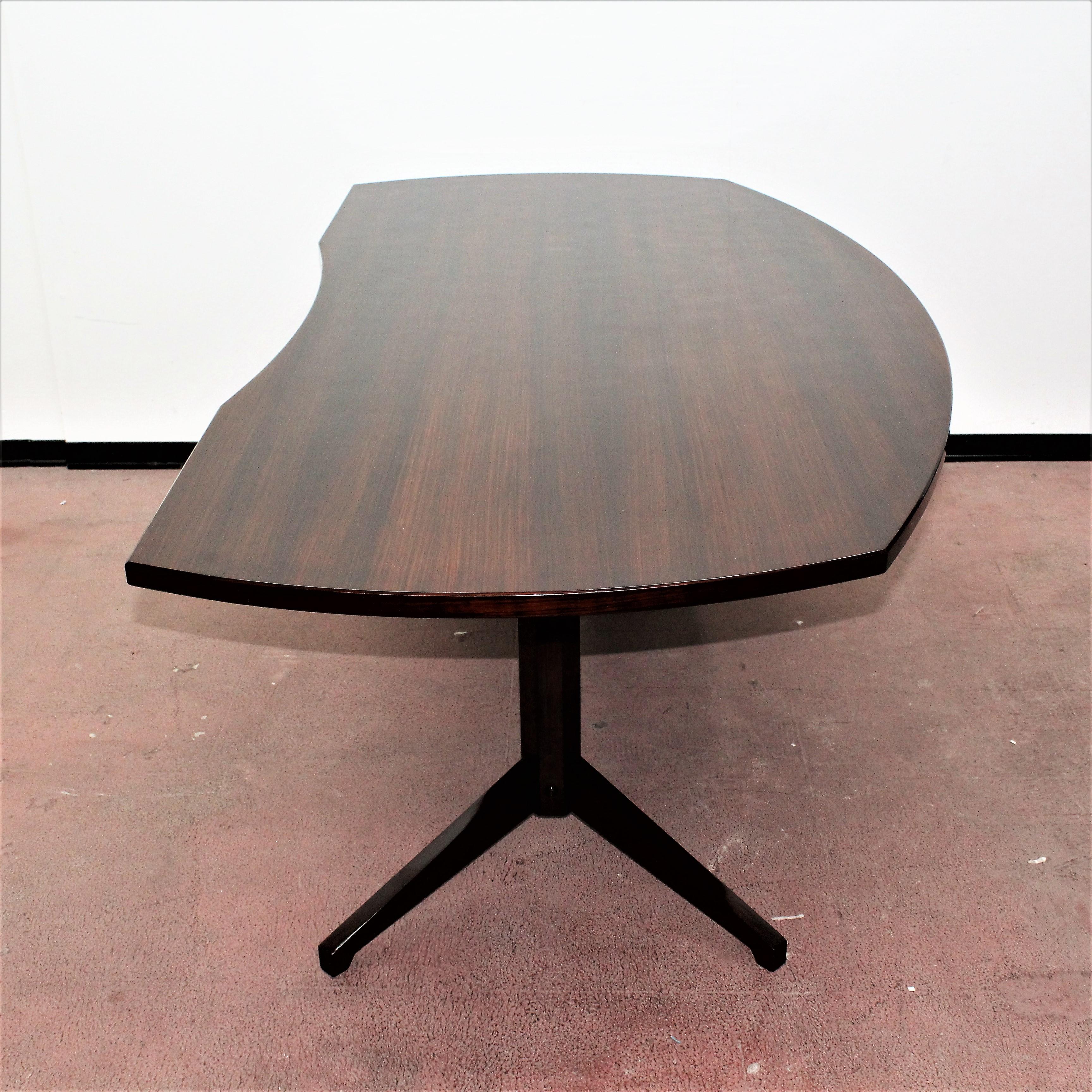 Franco Albini 1950 Century Modern Wood Desk Table In Good Condition In Palermo, IT