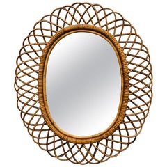 Franco Albini 1960s Mirror/1960s Bamboo Mirror