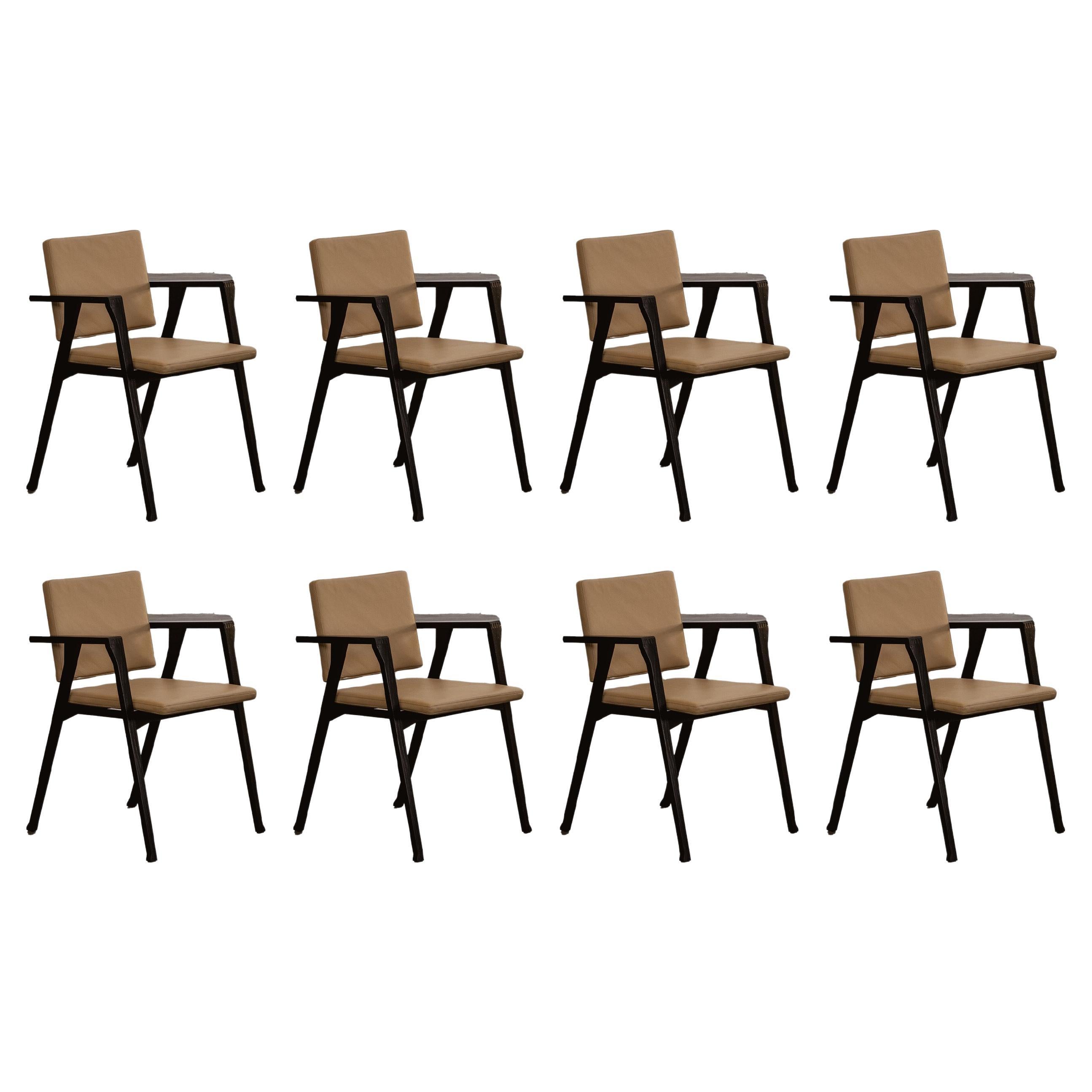 Franco Albini 832 “Luisa” Armchair for Poggi, Italy, 1953, Set of 8